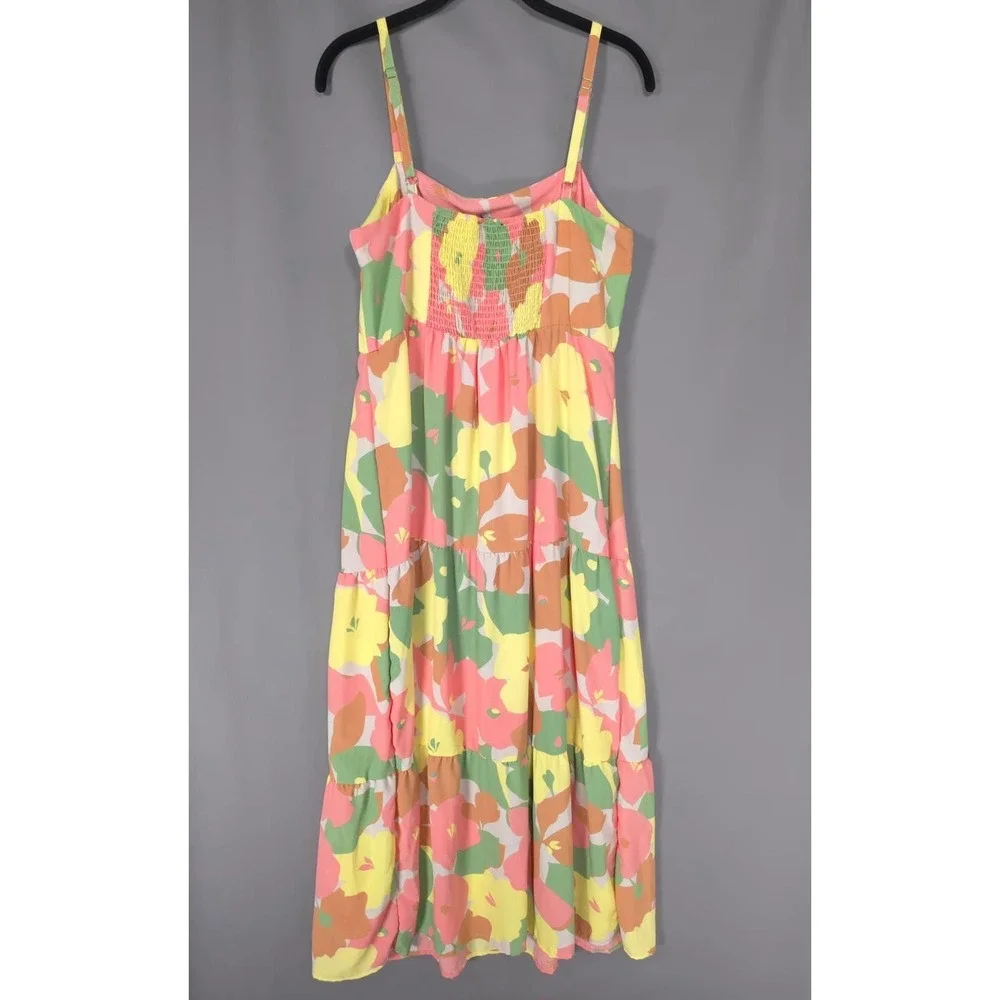 ANTHROPOLOGIE SANCTUARY Women's Midi Dress LARGE Floral Smocked XD9019GH2 - Picture 5 of 7
